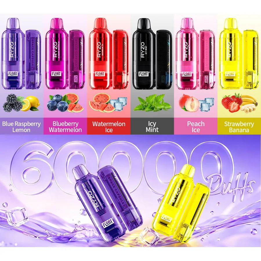 blue raspberry ice flum float Buy Ryzo 60K Kit Disposable Vape — In Stock Flavour_Strawberry Flavour:Green Apple Vuse Canada | Vape